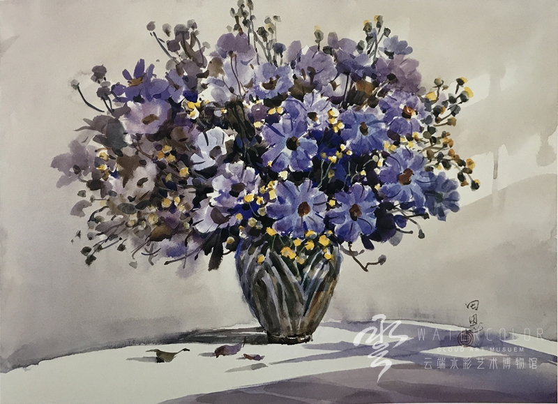 陶田恩 《秋樱》 54*39cm 1992年